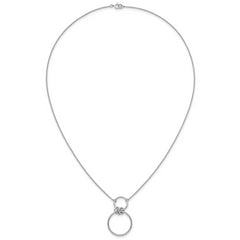 Sterling Silver Rhodium-plated Polished Circles 17.75 inch Necklace
