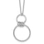 Sterling Silver Rhodium-plated Polished Circles 17.75 inch Necklace