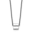 Fancy Cubic Zirconia Cube Necklace in Sterling Silver with Extender, 16 Inch - Sophia Jewelers