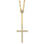 Fancy Cubic Zirconia Latin Cross Necklace in Gold-Plated Sterling Silver, 16 Inch - Sophia Jewelers