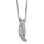 Fancy Cubic Zirconia -X- Necklace in Sterling Silver with Extender, 16 Inch - Sophia Jewelers