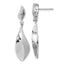 Cubic Zirconia Abstract Tear Stud Drop Dangle Earrings in Sterling Silver, 11.6mm - Sophia Jewelers