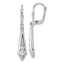 Sterling Silver Rhodium-plated Polished Fancy CZ Kite-shaped Leverback Earrings
