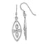 Sterling Silver Rhodium-plated Polished Fancy Celtic Knot Dangle Shepherd Hook Earrings