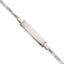 Sterling Silver Polished Figaro Link Childrens 5.5 inch with 1 inch Extension ID Bracelet