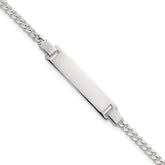 Sterling Silver Polished Curb Link Childrens 6.25 Inch ID Bracelet