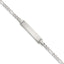 Sterling Silver Polished Figaro Link Childrens 6 Inch ID Bracelet