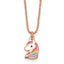 Enameled Unicorn Necklace in Rose Gold-Plated Sterling Silver, 14 Inch - Sophia Jewelers