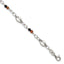 Garnet & Spinel Fancy Link Bracelet in Sterling Silver, 7.8 Inch - Sophia Jewelers