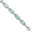 Twisted Fancy Larimar Bracelet in Sterling Silver, 6.75mm, 7.8 Inch - Sophia Jewelers