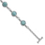 Round Larimar Cabochon Toggle Bracelet in Sterling Silver, 8 Inch - Sophia Jewelers