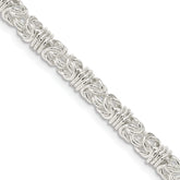 Sterling Silver 4mm Fancy Byzantine Chain