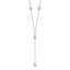 Sterling Silver Rhodium-plated 6-8mm Pink Teardrop and Semi-Round Freshwater Cultured Pearl 6-Station Y-Drop 16 inch Necklace