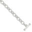 Fancy Link Toggle Bracelet in Sterling Silver, 6.3mm, 7.8 Inch - Sophia Jewelers