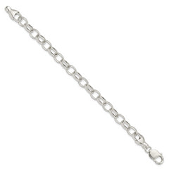 Sterling Silver 8.5inch Fancy Link Bracelet