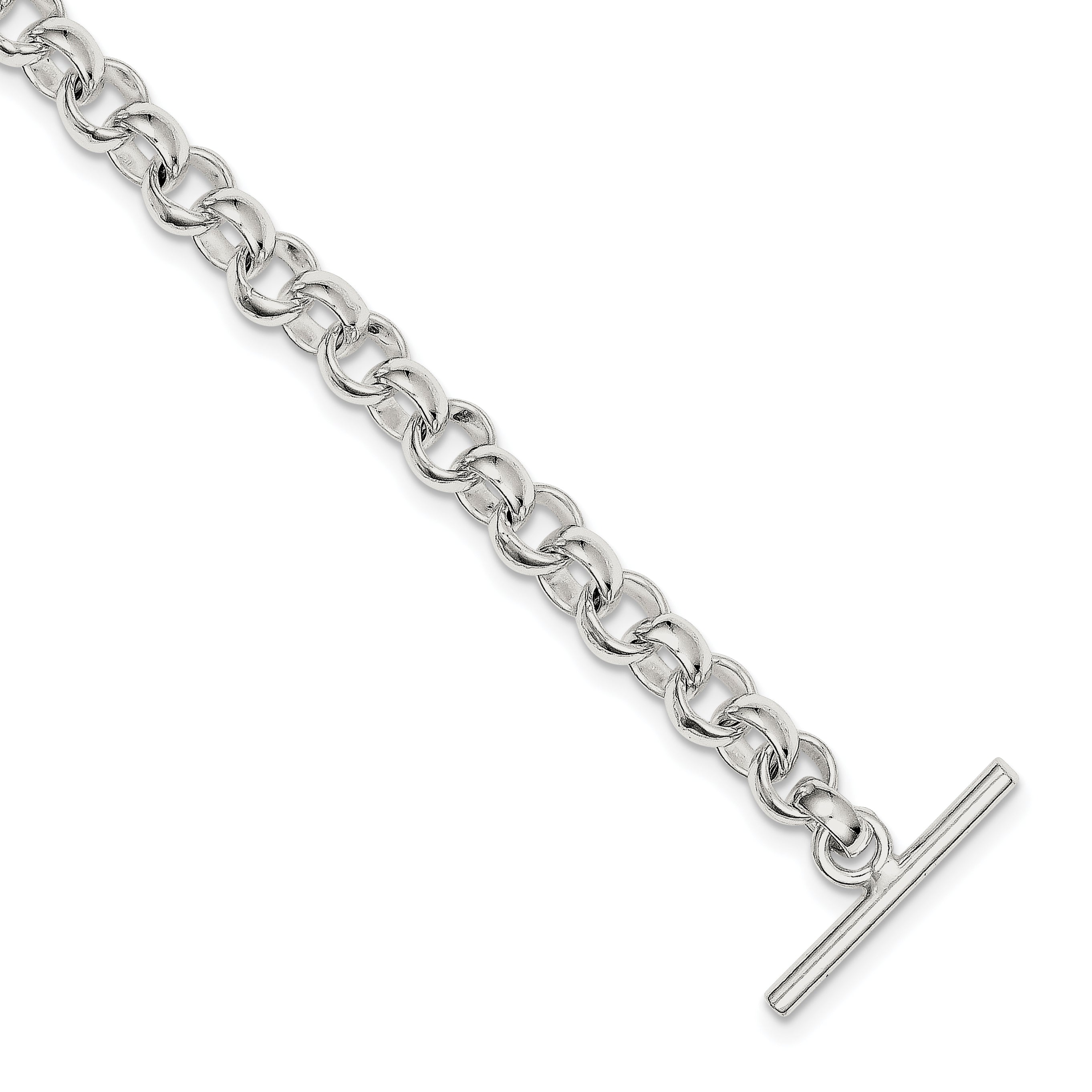 Sterling Silver 8.5inch Fancy Link Bracelet