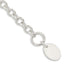 Oval Disc Link Bracelet in Sterling Silver, 17mm Engravable, 7.5 Inch - Sophia Jewelers