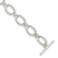 Fancy Link Bracelet in Sterling Silver, 12mm, 7.5 Inch - Sophia Jewelers