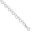 Polished Fancy Heart Link Chain in Sterling Silver - Sophia Jewelers