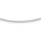 Sterling Silver Solid Polished 1.2mm Neck Wire Necklace