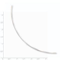 Sterling Silver Solid Polished 1.4mm Neck Wire Necklace