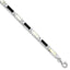 Onyx Mother of Pearl Gemstone Bracelet in Sterling Silver, 4mm, 7 Inch - Sophia Jewelers