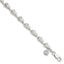 Skull Link Bracelet in Sterling Silver, 6mm, 7 Inch - Sophia Jewelers