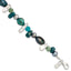 Blue Quartz Pearl Link Bracelet in Sterling Silver, 7.8 Inch - Sophia Jewelers