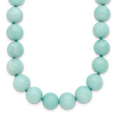 10-10.5mm Smooth Beaded Amazonite Necklace With Sterling S.RH Clasp
