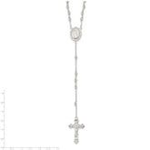 Sterling Silver Polished Rosary Necklace