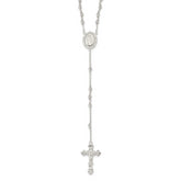 Sterling Silver Polished Rosary Necklace