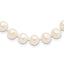 Sterling Silver Rhodium-plated 8-9mm White Near-Round Freshwater Cultured Pearl 28 inch Necklace