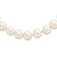 Sterling Silver Rhodium-plated 9-10mm White Near-Round Freshwater Cultured Pearl 24 inch Necklace