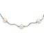 Sterling Silver Rhodium-plated 6-7mm White Near-Round Freshwater Cultured Pearl 18-Station 18 inch Necklace