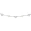 Sterling Silver Rhodium-plated 7-8mm White Teardrop Freshwater Cultured Pearl and Hearts 17 inch with 2 inch Extension Necklace