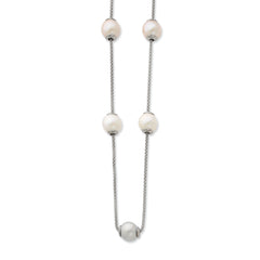 Sterling Silver 9-11mm Multi-color Freshwater Cultured Pearl With 2in ext. Necklace