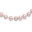 Sterling Silver Rhodium-plated 7-8mm Purple Near-Round Freshwater Cultured Pearl 24 inch Necklace