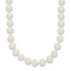 Sterling Silver Rhodium-plated 5-6mm White Near-Round Freshwater Cultured Pearl Necklace