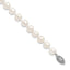 Sterling Silver Rhodium-plated 7-8mm White Near-Round Freshwater Cultured Pearl 7.25 inch Bracelet - Sophia Jewelers