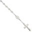 Sterling Silver Polished Beaded Rosary 7.5 inch Bracelet