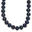 Sterling Silver Rhodium-Plated 8-9mm Black Near-Round Freshwater Cultured Pearl Necklace - Sophia Jewelers