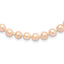 Sterling Silver Rhodium-plated 6-7mm Pink Near-Round Freshwater Cultured Pearl 24 inch Necklace