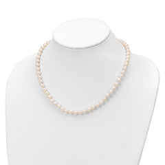 Sterling Silver Rhodium-plated 6-7mm White Semi-Round Freshwater Cultured Pearl 18 inch with 2 inch Extension Necklace, 7 inch Bracelet and Button Post Earrings Set