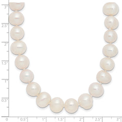 9-10mm White Semi-Round Freshwater Cultured Pearl Endless 80 inch Necklace