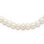 Sterling Silver Rhodium-Rhodium-Plated 7-8mm White Near-Round Freshwater Cultured Pearl 18 inch Necklace