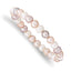 6-7mm White, Pink and Purple Semi-Round Freshwater Cultured Pearl Stretch Bracelet