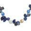 Sterling Silver Agate w/Shell, Lapis and Sodalite With 2 Inch Extention Necklace