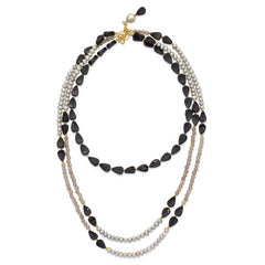 Sterling Silver Gold-plated Multi Stone Adj. 17in or 40in Necklace