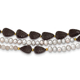 Sterling Silver Gold-plated Multi Stone Adj. 17in or 40in Necklace