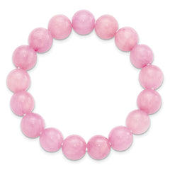 Pink Rose Quartz 10.00mm Beaded Stretch Bracelet